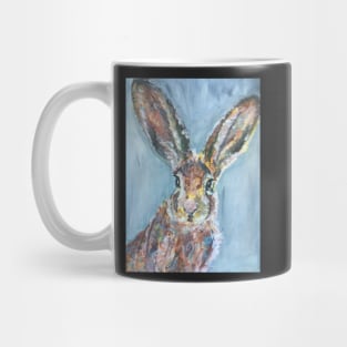 Colourful Hare ,  Blue Background Mug